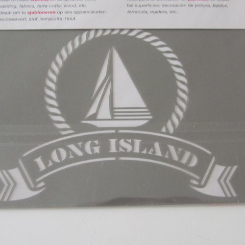Pochoir, stencil, écusson  artemio - modèle long island (voilier)