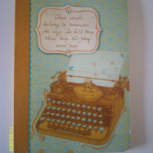 Lot de 2 petits carnets  - thème "machine à écrire" style ancienne à ruban