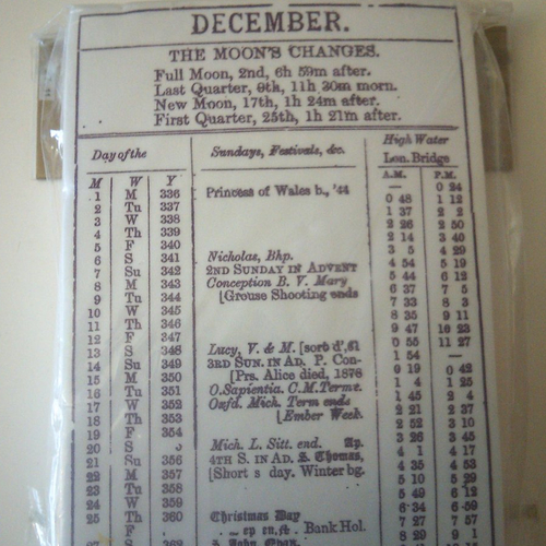 Tampon mousse et caoutchouc - modèle almanach décembre - maxi stamp