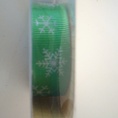 Rouleau de masking tape en tissu - style gros grain - flocons de neige