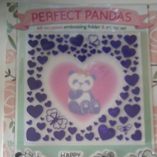 Perfect pandas - embossing folder et stamp set