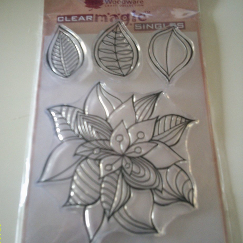 Woodware clear singles rubber stamp - fleurs audacieuses - mildred
