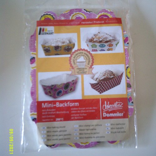 Lot de 10 mini moules à gâteau rectangulaires en revêtements antiadhésifs - cuisson jusqu'à + 220° - 7 cm x 4 cm x 4 cm
