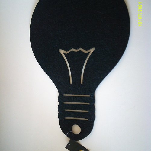 Pour une décoration grande ampoule en feutrine noire - 22 cm x 35 cm x 0,5 cm