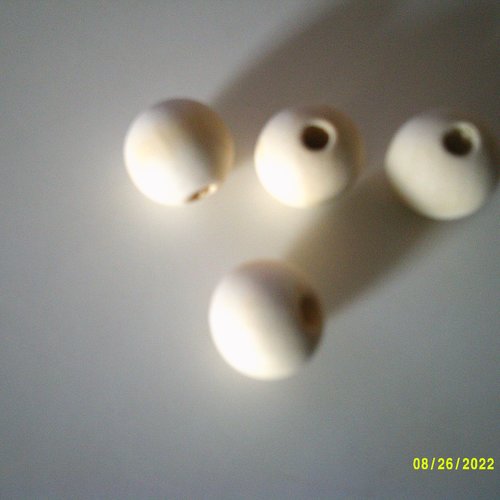 Perles en bois lilas de perse - 20 mm - 10 pcs