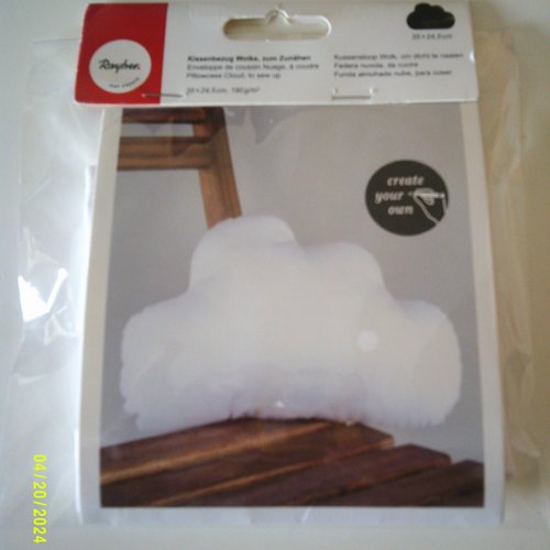 Enveloppe de coussin nuage à coudre - rayher - 35 x 24,5 cm - 190 gr/m2
