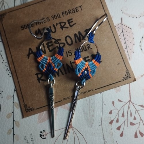 Boucles d'oreilles "blues"
