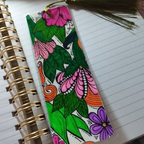 Marque page floral