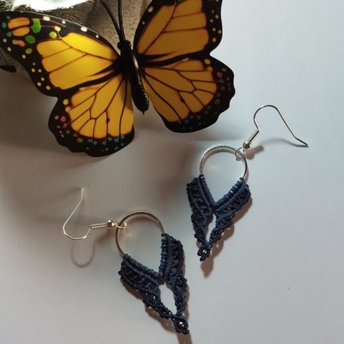 Boucles d'oreilles macramé