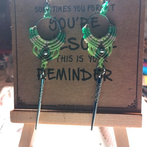 Boucles d'oreilles "green"