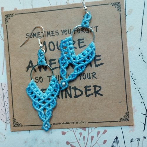 Boucles d'oreilles macramé