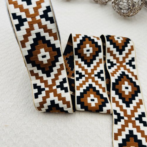 Galon de couture ethnique bohème azul – 4,5 cm x 4 mètres – réf. kabsida22b