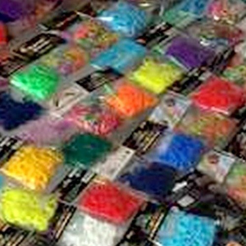 X150 sachets d'élastiques unis et multicolores