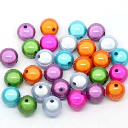 X10 perles magiques, perles miracles 14mm couleurs mélangées