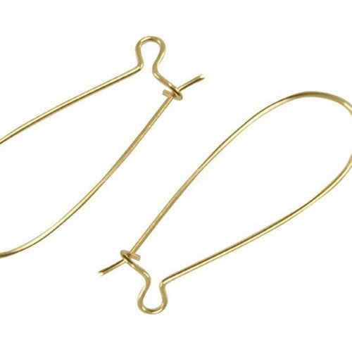X10 paires de grandes boucles d'oreilles dorées (43mm de haut) , dormeuses, crochets