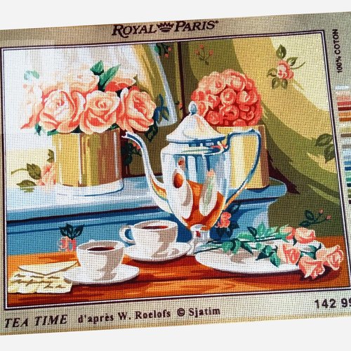 Toile à canevas - tea time - royal paris - grand format (tableau) - 61x45 nature