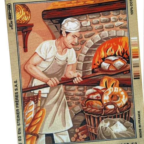 Toile à canevas - le boulanger - royal paris - grand format (tableau) - 61x45 personnages