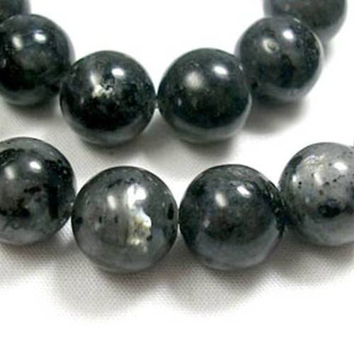 X20 perles 08mm en labradorite naturelle (non teintée), polies 