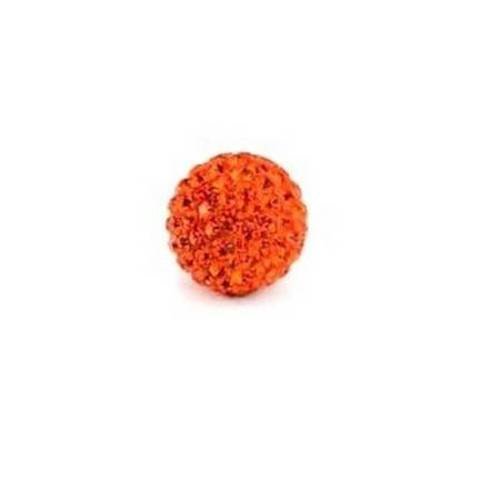 X1 perle strass 12 mm en cristal orange 