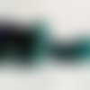 X2 perles en verre filé, bleu-vert, rondes à spirale 12mm environ 