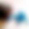 X50 perles rondes 6mm turquoises en verre craquelé 