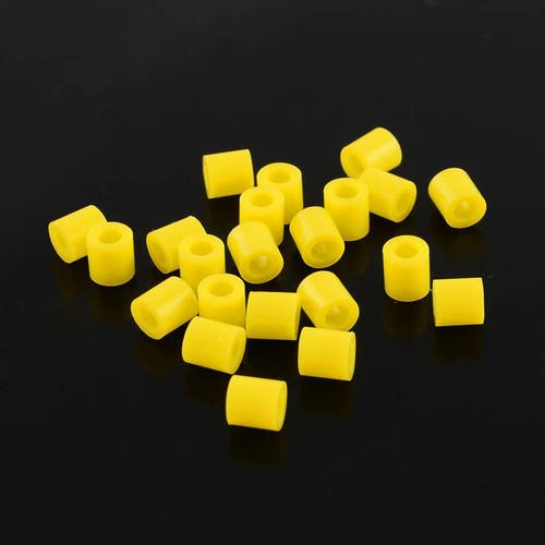 X500 perles à repasser, 5mm, trou 3mm couleur : jaune 