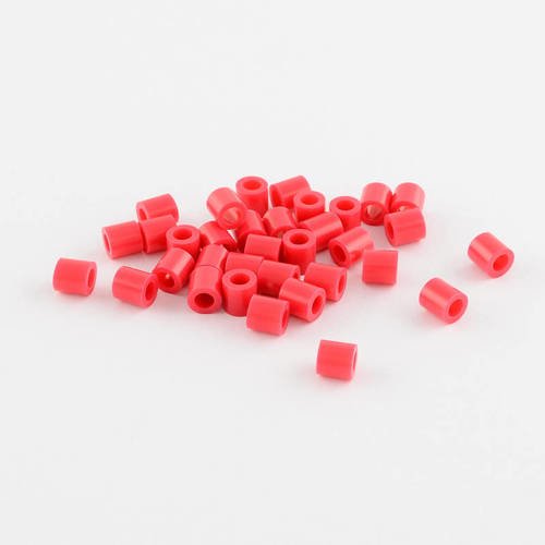 X500 perles à repasser, 5mm, trou 3mm couleur : rouge 