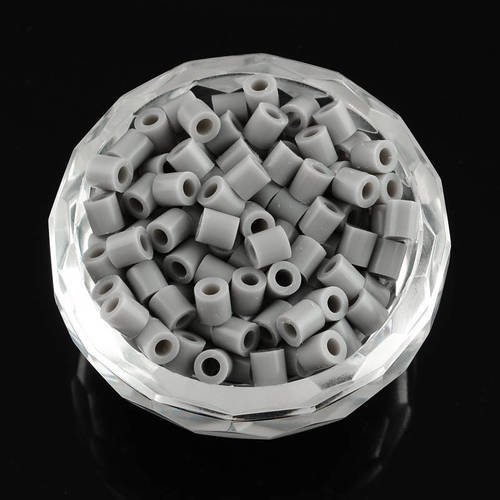 X500 perles à repasser, 5mm, trou 3mm couleur : gris 
