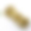 X50 centimètres cordon tressé doré, simili cuir, 5mm de diamètre 
