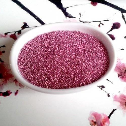 X10 grammes de micro-billes rose poudré pour bijoux globe, dôme de verre 