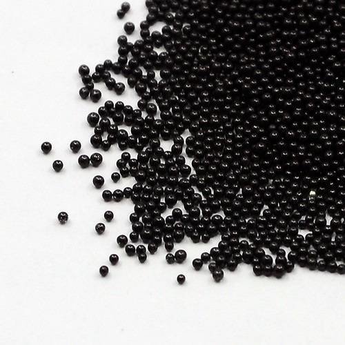 X10 grammes de micro-billes noires pour bijoux globe, dôme de verre 
