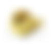 X10 bélières oeillets dorées pour charms sur maille serpent, 
