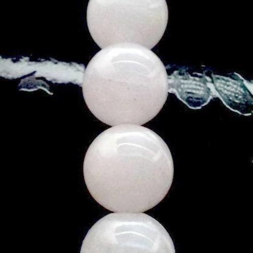 X10 perles rondes en marbre blanc, 8mm, trou 1mm 
