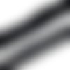 X1 mètre de ruban gros grain 2cm en satin, noir à pois blanc, festonné