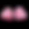 X10 embellissements  coeur rose et strass 13*11mm 