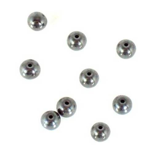 X10 perles en hématite 10mm à moité percées pour bélière