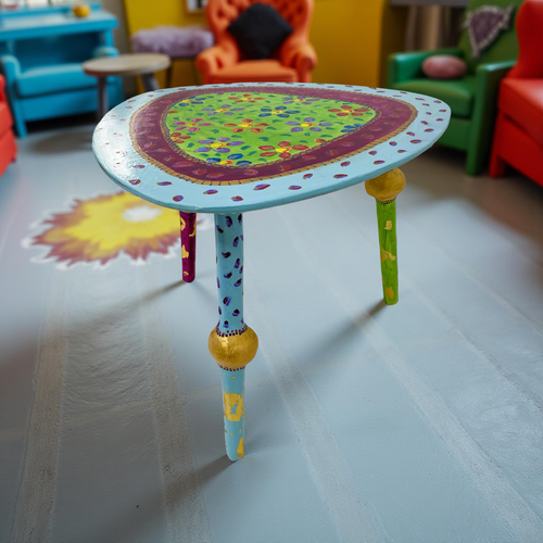 Table style vintage art unique - un jardin imaginaire -