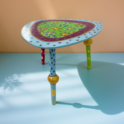 Table style vintage art unique - un jardin imaginaire -