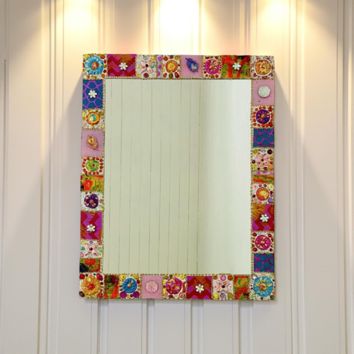 Miroir mosaïque de verre peint à la main -transformez n'importe quel espace de votre maison avec une pièce de décoration unique