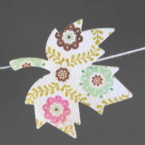 Guirlande En Papier Feuille D Erable Vert Jaune Pastel Prune Gris Motif Fleur Decoration Noel Fete Mariage Chambre Bebe Enfant Un Grand Marche