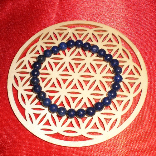 Bracelet  lapis lazuli bien-être en pierres naturelles  6 mm