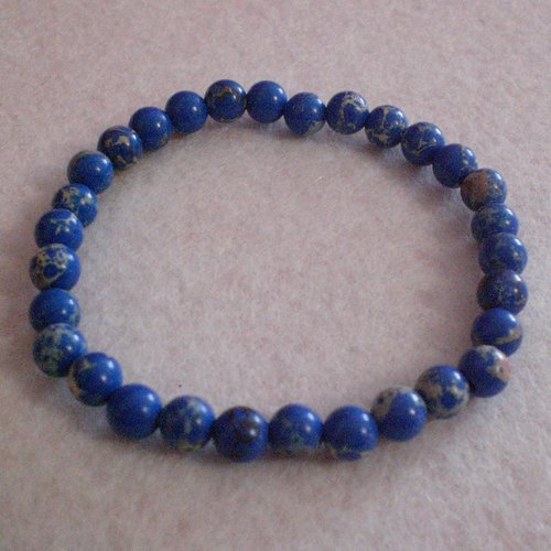 Bracelet  regalite bleu bien-être en pierres  naturelles   6 mm