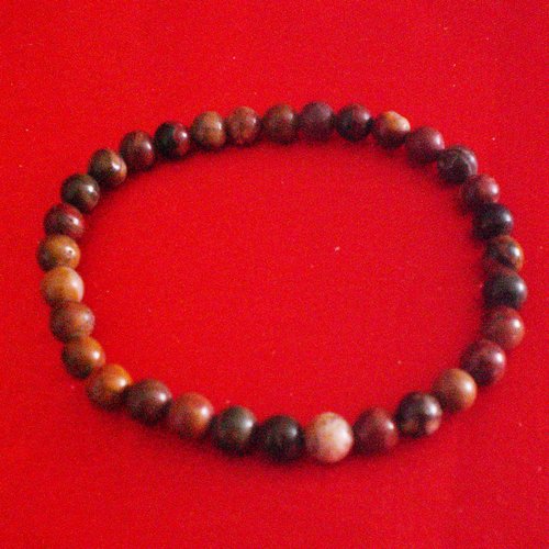 Bracelet jaspe picasso  bien-être en perles naturelles    6 mm