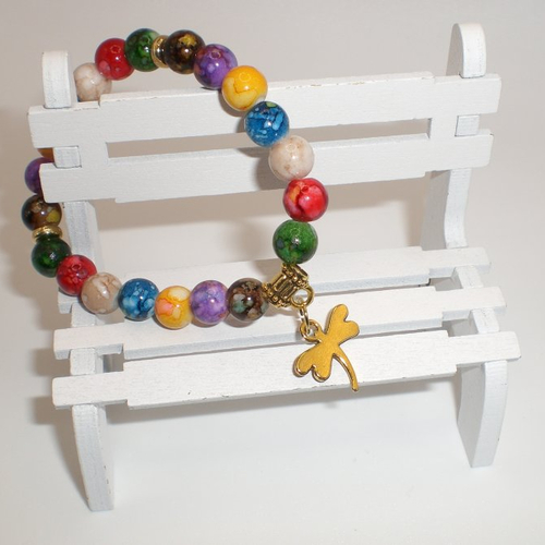 Beau bracelet enfant multicolore en silicone