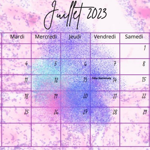 Calendrier paillettes 2023 imprimable & digital - Un grand marché