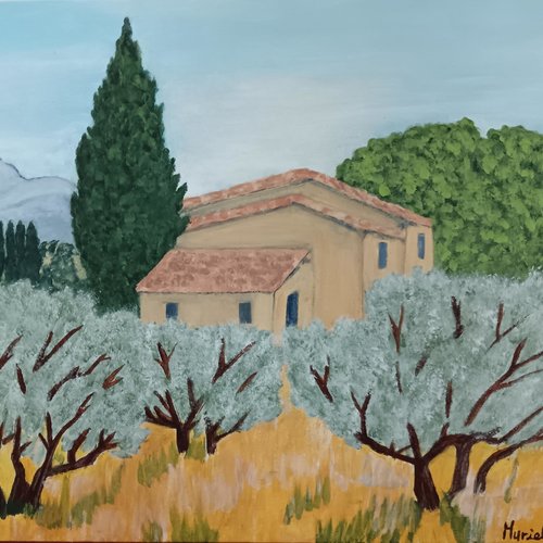 Acrylique sur carton entoilé