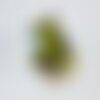 Perle pampille toupie vert kaki 2,5 cm