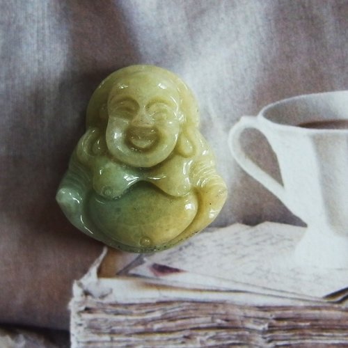 Bouddha breloque pendentif jade porte bonheur