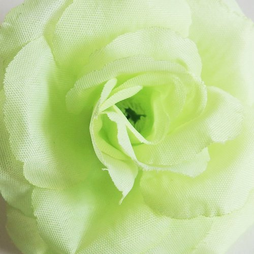 Grande fleur tissu vert 7cm