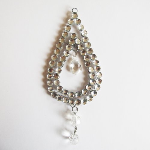 Pampilles strass décoration noël goutte noël shabby